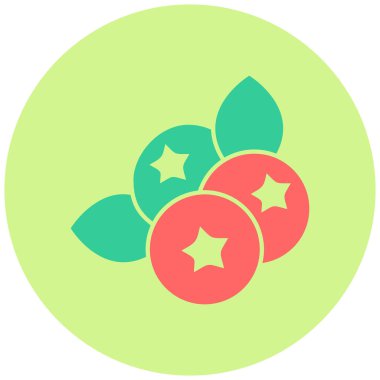 Yabanmersini. Web simgesi basit illüstrasyon