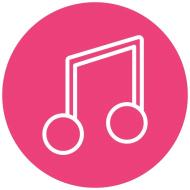 müzik notası ikon vektör illüstrasyonu