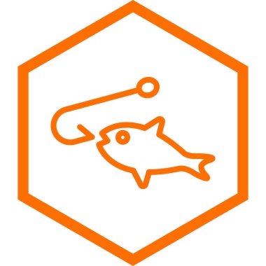 Balık. Web simgesi basit tasarım