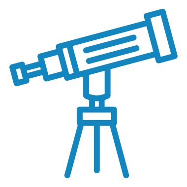 Teleskop. Web simgesi basit illüstrasyon