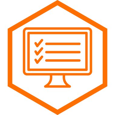 Bilgisayar modern simgesinin vektör illüstrasyonu