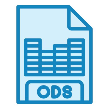 Ods dosya biçimi vektör illüstrasyonu