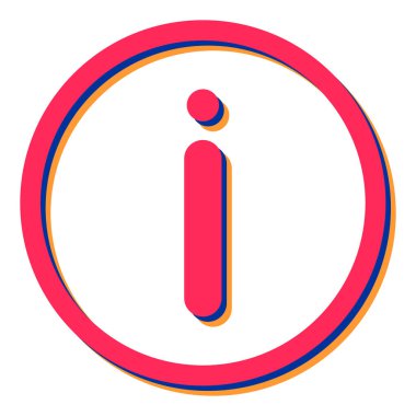 Beyaz arkaplanda düz bir bilgi simgesi