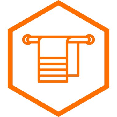 Havlu simgesi, basit vektör çizim