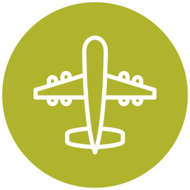 Uçak. Web simgesi basit illüstrasyon