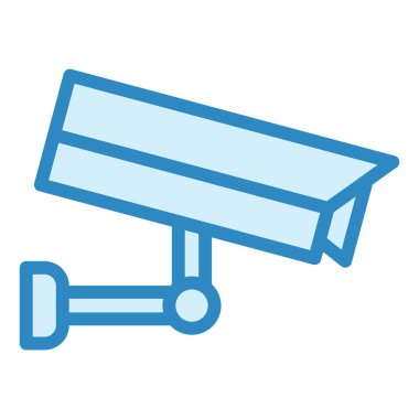 Güvenlik kamerası simgesi vektör illüstrasyonu