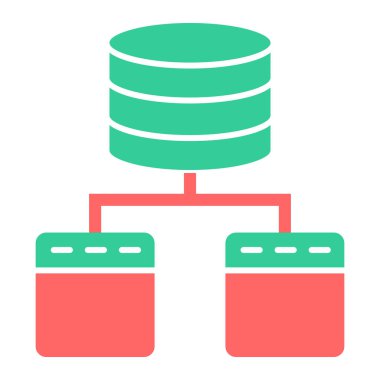 veritabanı. Web simgesi basit illüstrasyon
