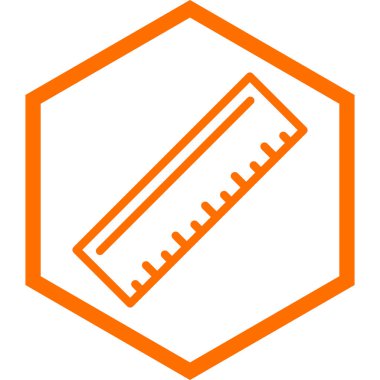 Cetvel simgesi. Web tasarımı