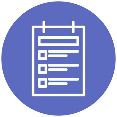 Kontrol listesi. Web simgesi basit illüstrasyon