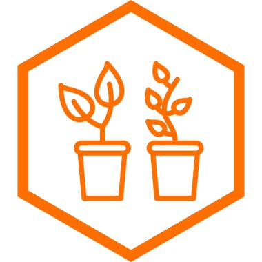 Bitki. Web simgesi basit illüstrasyon