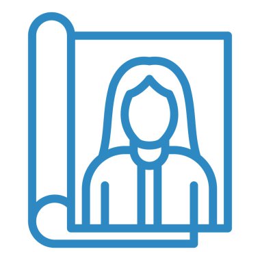 Kadın simgesinin vektör illüstrasyonu