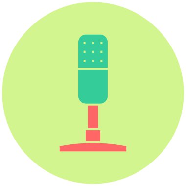 Mikrofon. Web simgesi basit tasarım