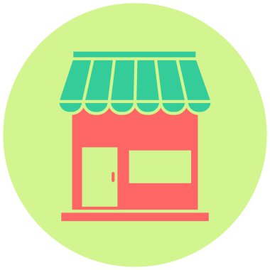 Dükkan. Web simgesi basit illüstrasyon