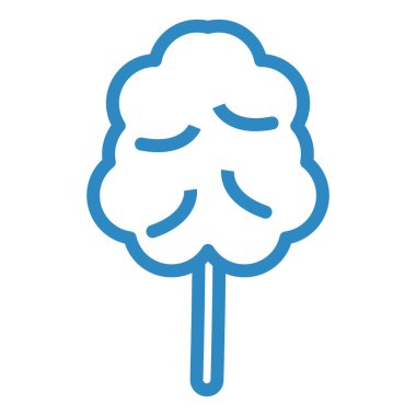 Bir ağaç simgesinin vektör illüstrasyonu