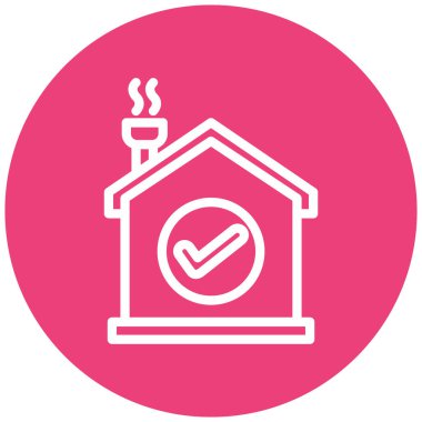 Ev. Web simgesi basit illüstrasyon