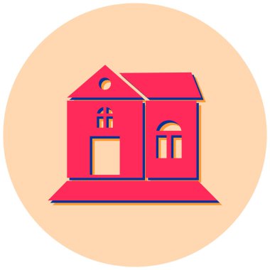 Ev. Web simgesi basit illüstrasyon