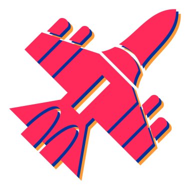 Roket ikonu. Vektör illüstrasyonu