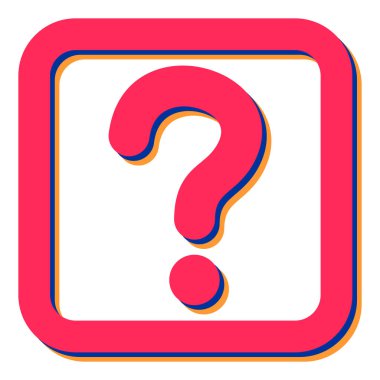 Soru işareti simgesi. vektör illüstrasyonu