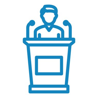 Konuşmacı. Web simgesi basit illüstrasyon