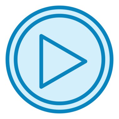 Oynayın. Web simgesi basit tasarım 