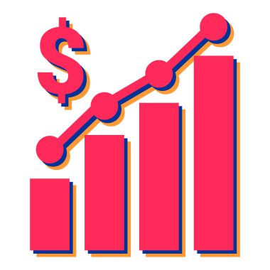 finansal büyüme grafik vektörü çizimi