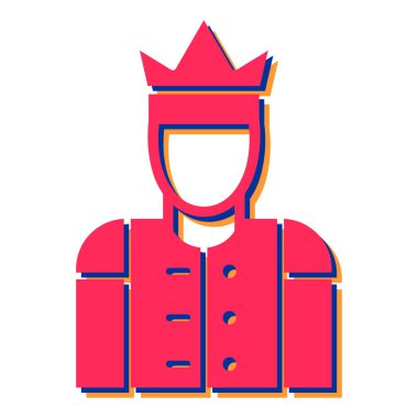 Kral ikonu. vektör illüstrasyonu