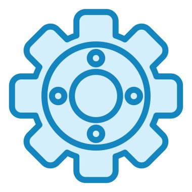 Dişliler. Web simgesi vektör illüstrasyonu