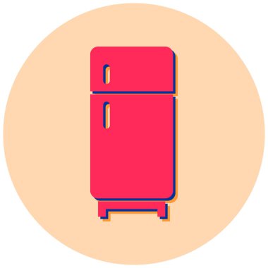 Buzdolabı düz simge tasarımı