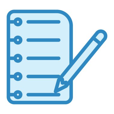 kalem vektör simgesiyle not defteri