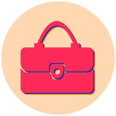 Çanta. Web simgesi basit illüstrasyon