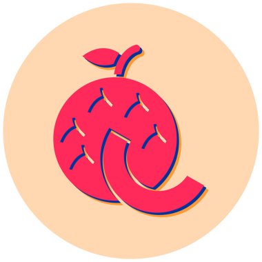 Kırmızı ve beyaz simgenin vektör illüstrasyonu