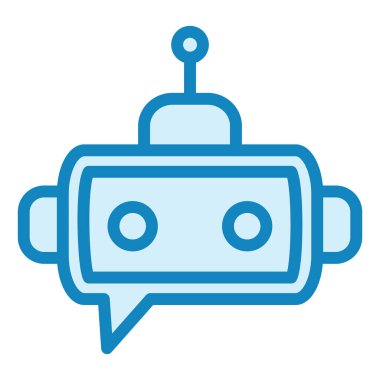 robot. Web simgesi basit illüstrasyon