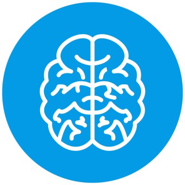 Beyin. Web simgesi basit illüstrasyon