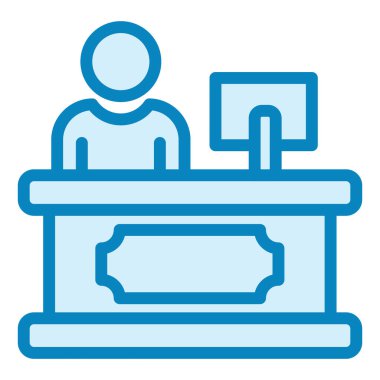 Resepsiyon modern simge vektör illüstrasyonu 