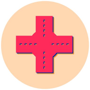 Hastane. Web simgesi basit illüstrasyon