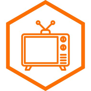 Televizyon ikonu. vektör illüstrasyonu