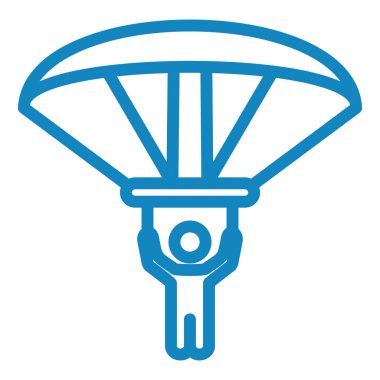 Paraşüt. Web simgesi basit tasarım