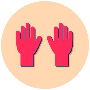 Eldiven. Web simgesi basit illüstrasyon