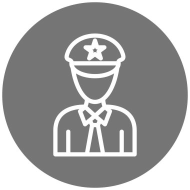 Bir polis memuru simgesinin vektör çizimi