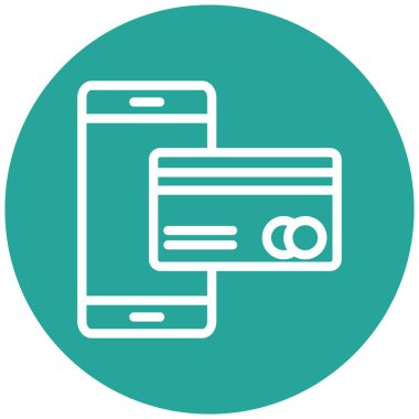 Kredi kartıyla. Basit resimleme