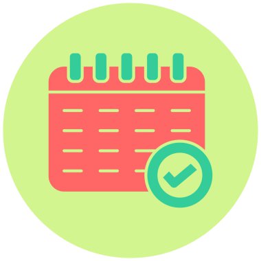 Takvim simgesini düz tasarlamak vektör