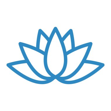 Lotus çiçeği ikon vektörü. İnce çizgi işareti. izole edilmiş sınır sembolü çizimi