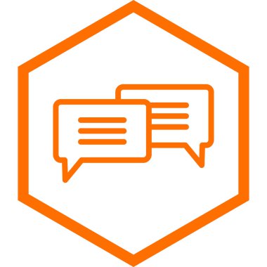 Sohbet simgesi vektör illüstrasyonu