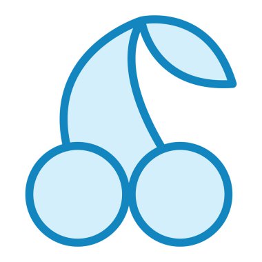 kiraz ikonu vektör illüstrasyonu 