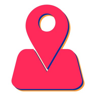 konum pin simgesi vektör illüstrasyonu