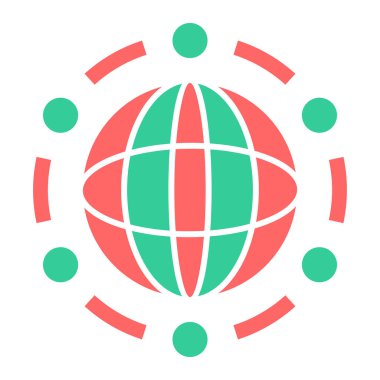 küresel ağ. Basit resimleme