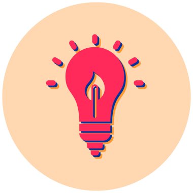 Bir fikrim var. Web simgesi basit illüstrasyon