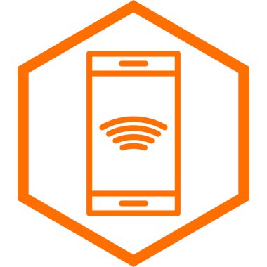 Cep telefonu. Web simgesi basit illüstrasyon