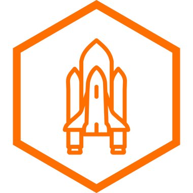 roket ikonu vektör illüstrasyonu