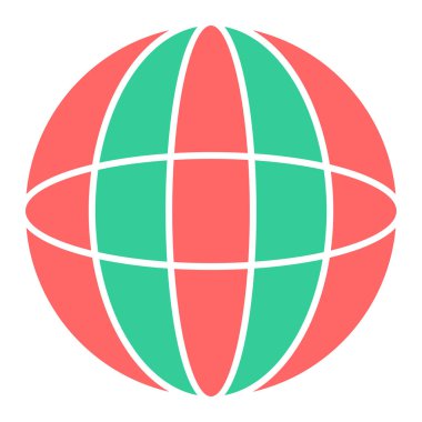 Küre. Web simgesi basit illüstrasyon